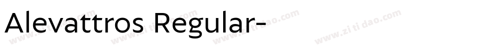 Alevattros Regular字体转换